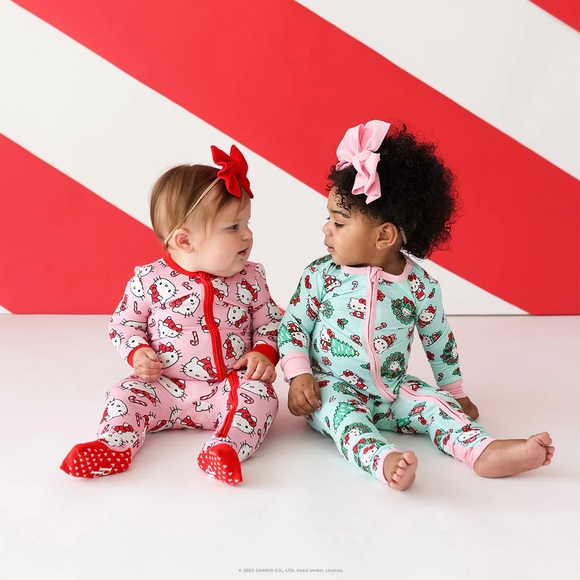 POSH PEANUT X HELLO KITTY CANDY CANE MEDLEY CONVERTIBLE PAJAMAS - Picture 8 of 9